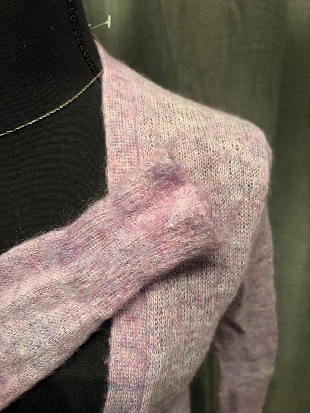 J. Crew Light Lavender Button-Front Cardigan